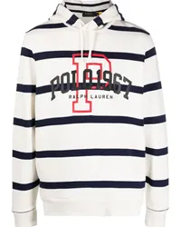 Ralph Lauren Gestreifter Hoodie mit Logo-Print Weiß