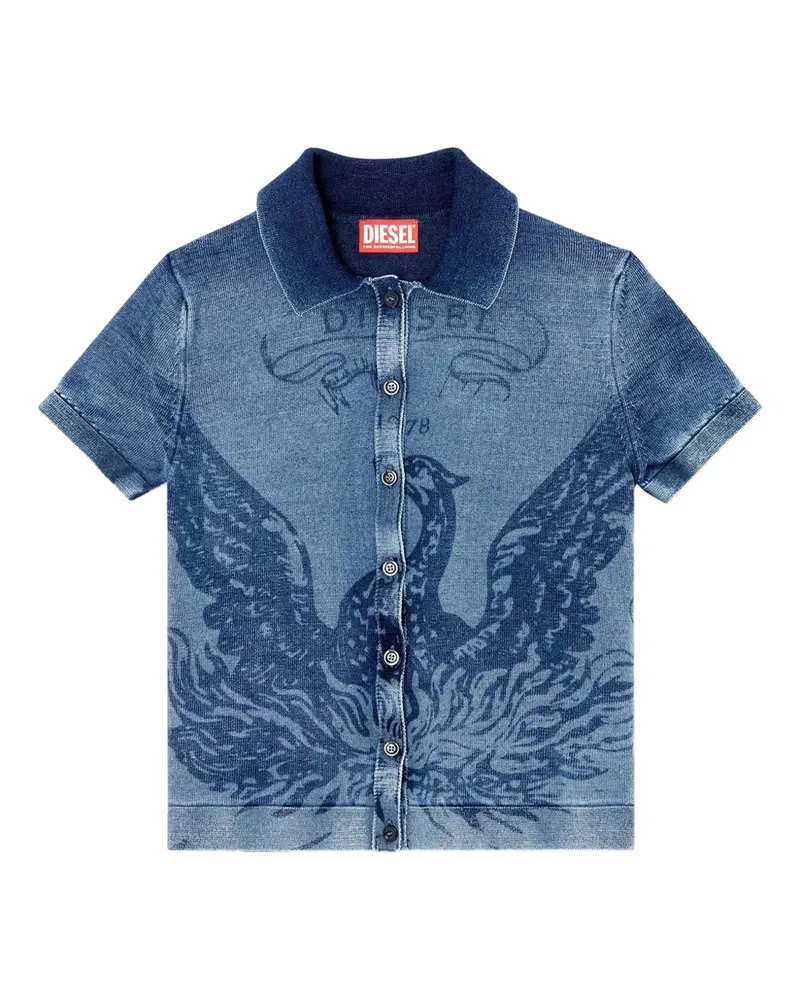 Diesel Kurzärmeliges Fenny Jeanshemd - Blau Blau