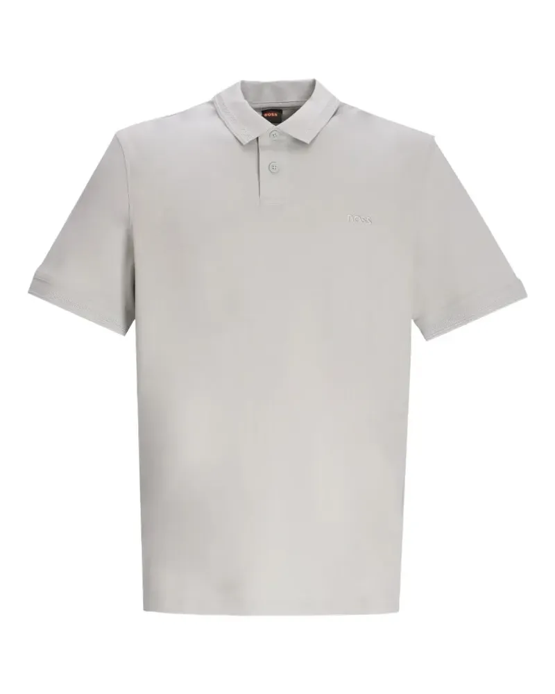 HUGO BOSS Poloshirt aus Baumwoll-Piqué mit Logo - Grau Grau