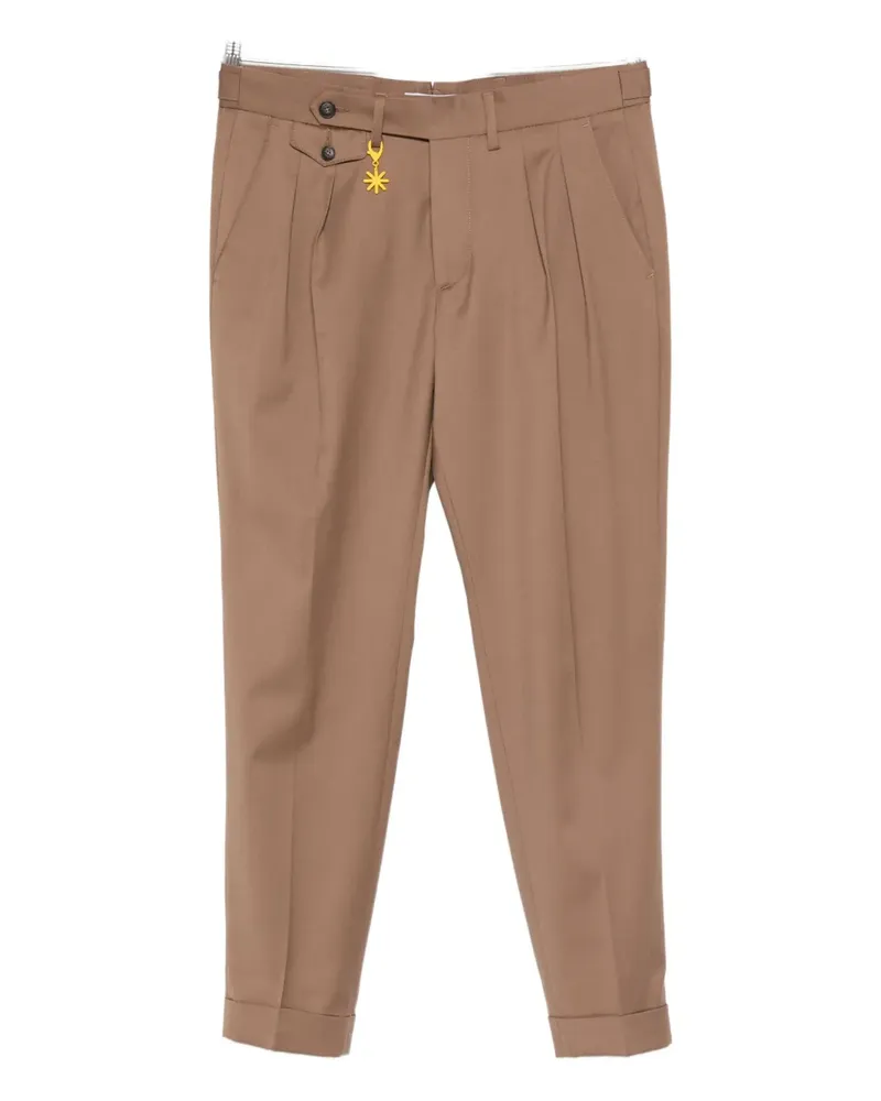 Manuel Ritz wool blend straight-leg trousers - Braun Braun
