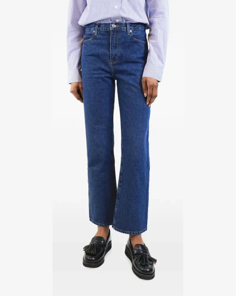 7 for all mankind cuffed wide-leg jeans - Blau Blau