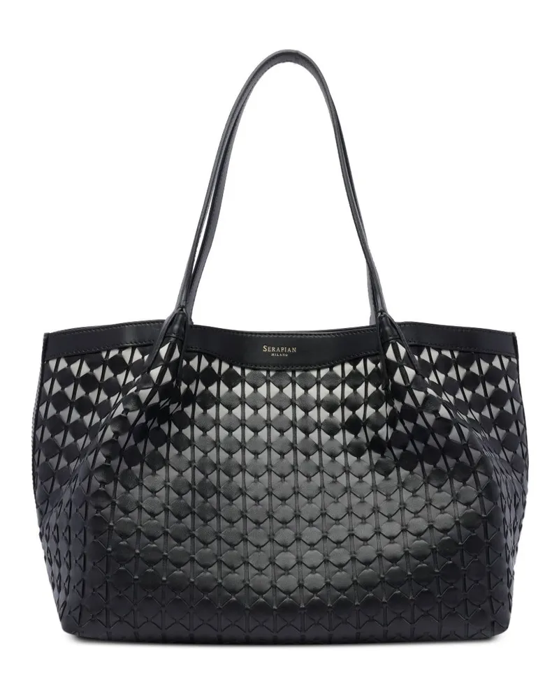Serapian Kleine Secret Tote Bag - Schwarz Schwarz
