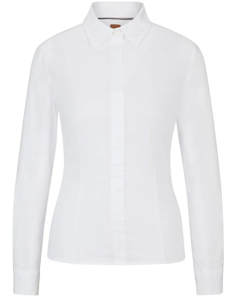 HUGO BOSS Langärmeliges Hemd - Weiß Weiß