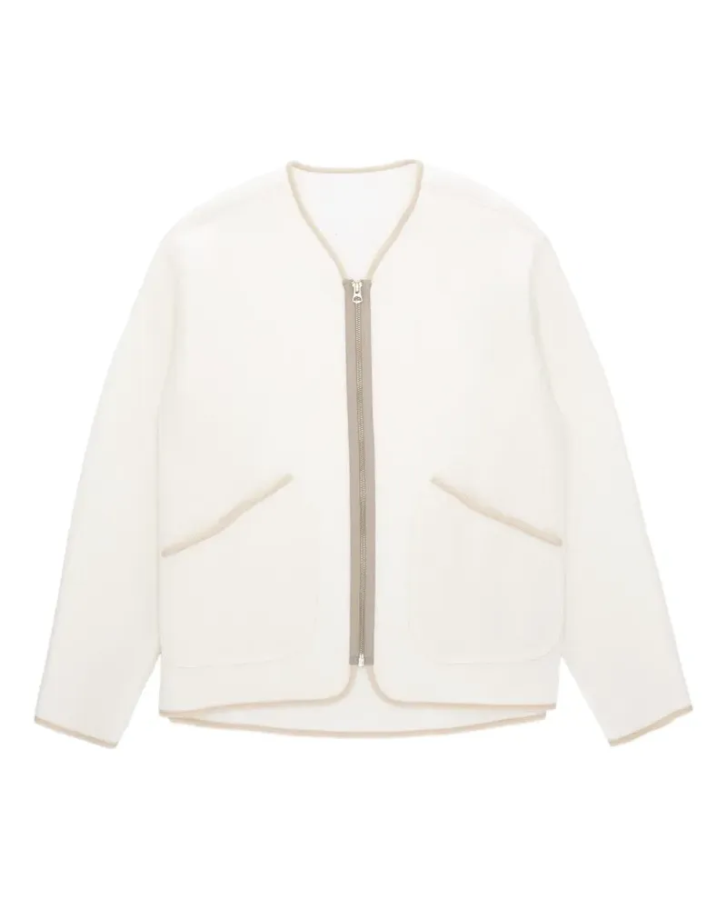 Fortela Sherpa contrast-trim wool jacket - Nude Nude