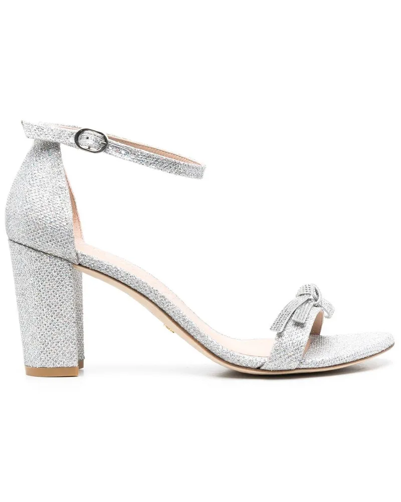 Stuart Weitzman Sandalen mit Glitter - Silber Silber