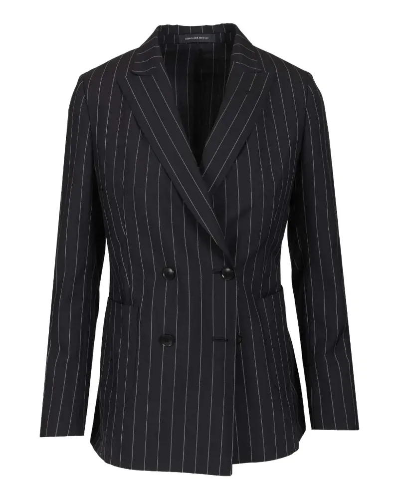 Sartoria Latorre pinstripe-pattern double-breasted jacket - Schwarz Schwarz
