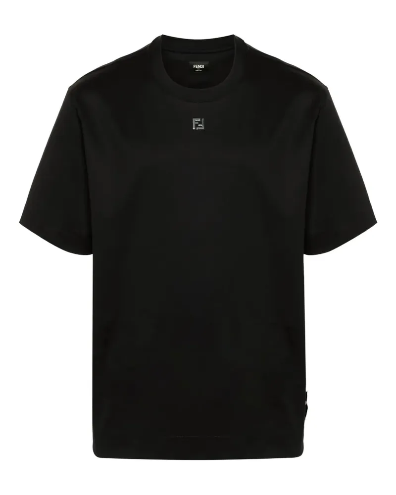 Fendi T-Shirt mit Logo - Schwarz Schwarz