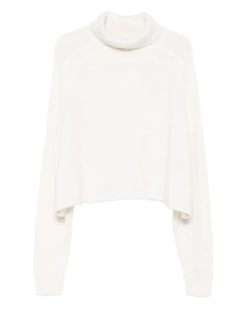 Lisa Yang Cropped-Rollkragenpullover - Nude Nude