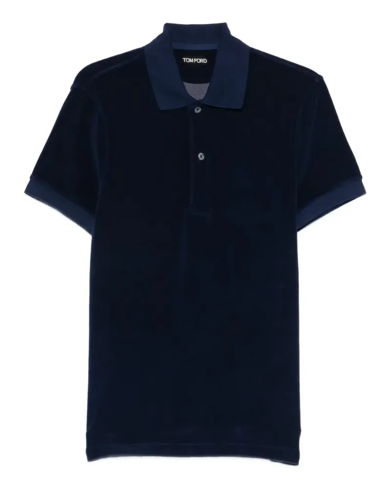 Tom Ford button knitted polo shirt - Blau Blau
