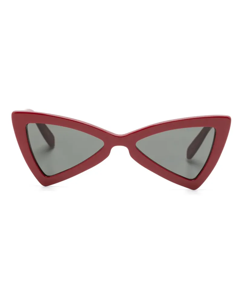 Saint Laurent Sonnenbrille mit geometrischem Gestell - Rot Rot