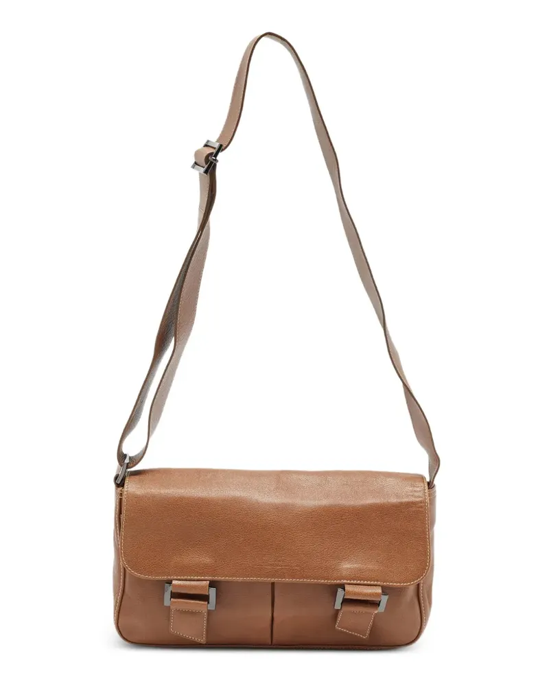 Longchamp Schultertasche mit Schnalle - Braun Braun