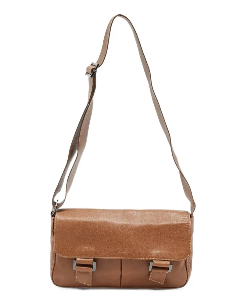 Longchamp Schultertasche mit Schnalle - Braun Braun