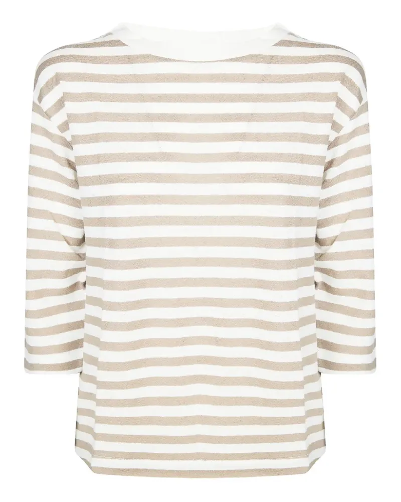 Majestic boat-neck striped T-shirt - Weiß Weiß