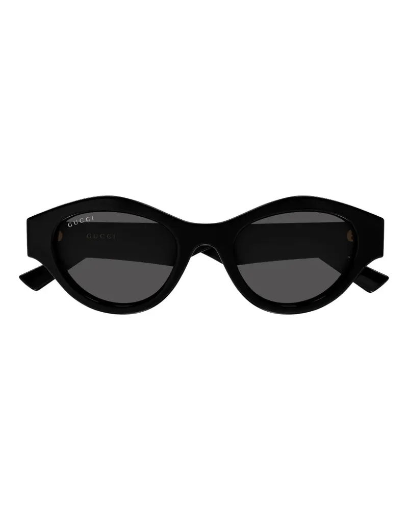 Gucci Sonnenbrille mit geometrischem Gestell - Schwarz Schwarz