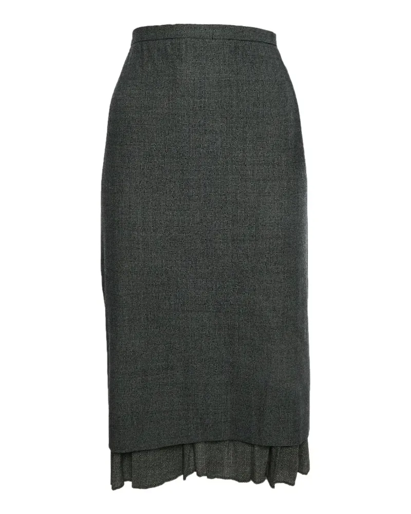Max Mara Herringbone pencil midi skirt - Grau Grau