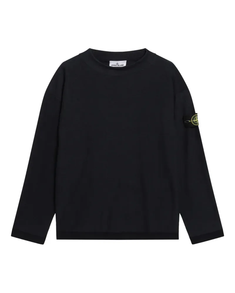 Stone Island Pullover mit Logo-Patch - Schwarz Schwarz