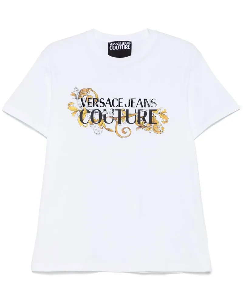 Versace Jeans T-Shirt mit Logo-Print - Weiß Weiß