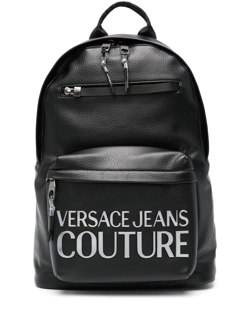 Versace Jeans Rucksack aus Faux-Leder - Schwarz Schwarz