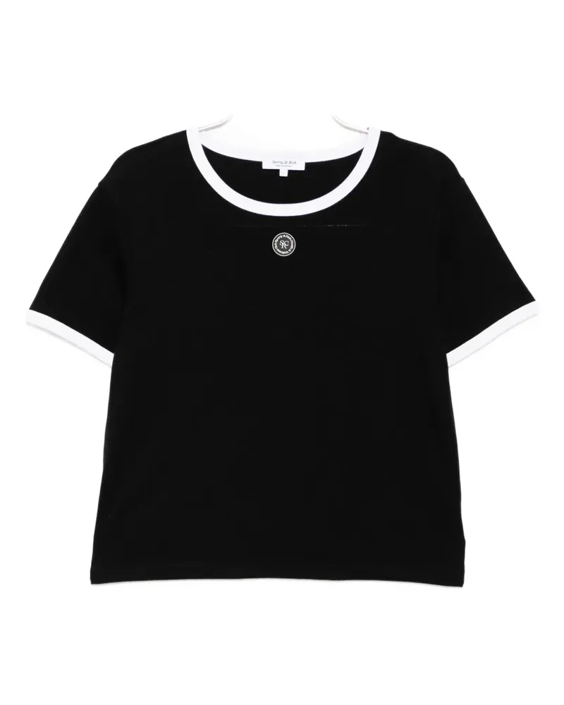 SPORTY & RICH SRHWC T-Shirt - Schwarz Schwarz