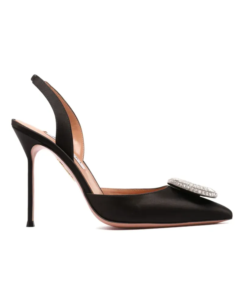 Aquazzura Crystal Hoop Slingback-Pumps - Schwarz Schwarz
