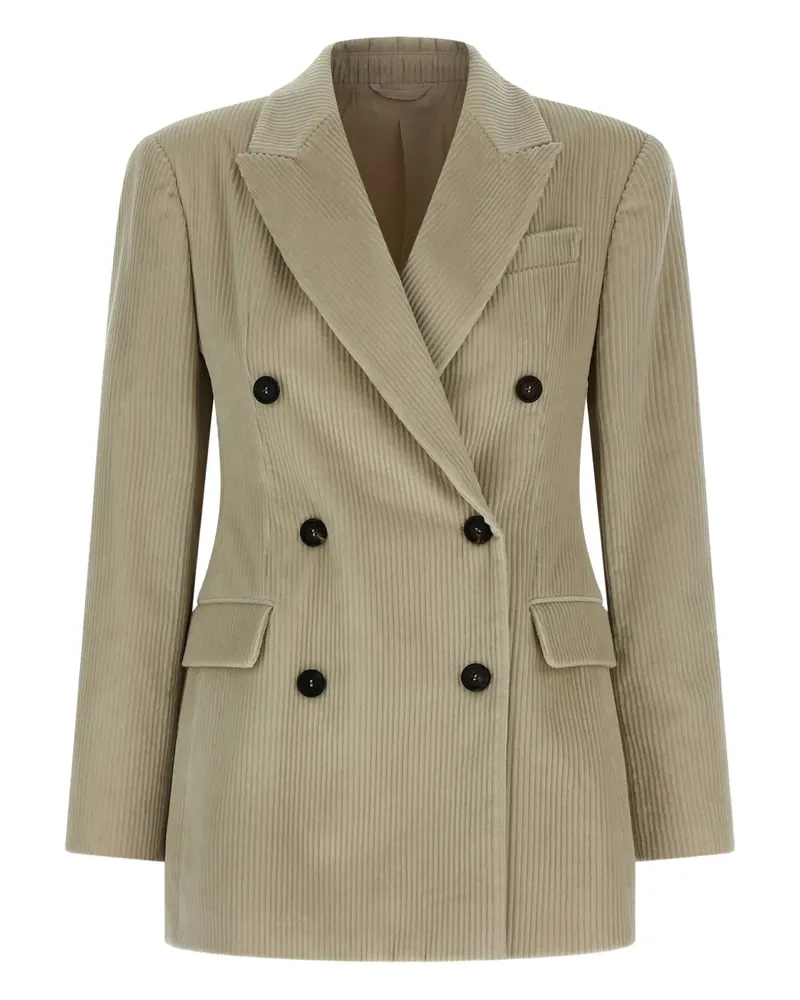 Brunello Cucinelli Doppelreihige Cordjacke - Nude Nude