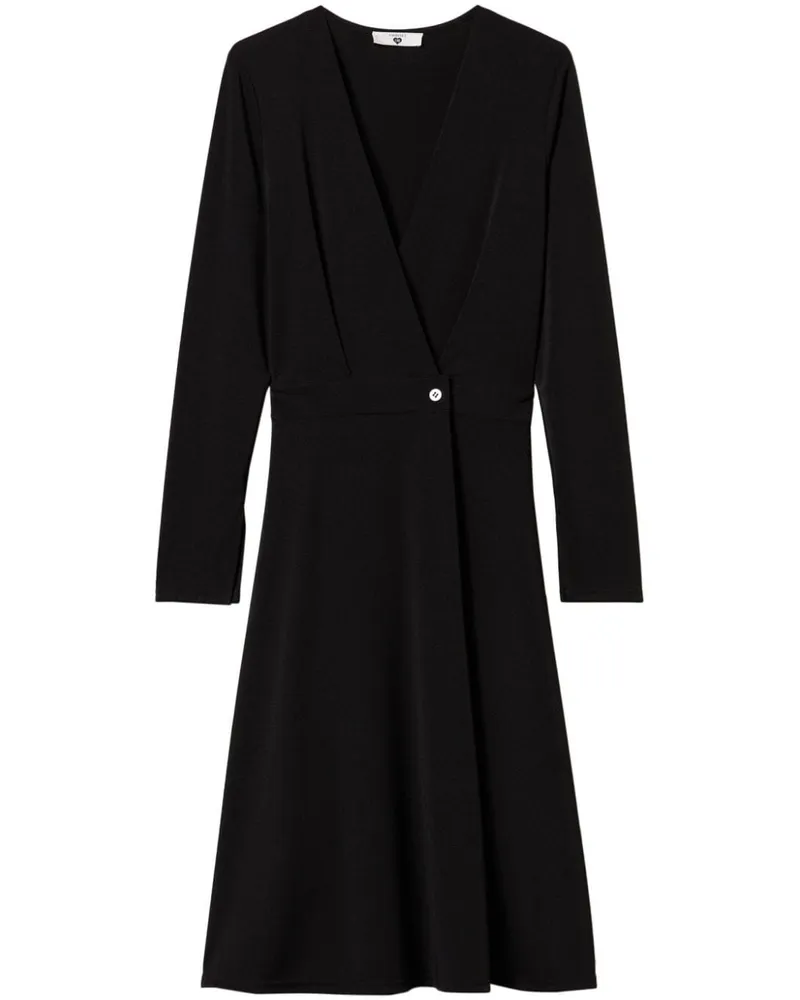 Twin-Set Kleid mit Knopfverschluss - Schwarz Schwarz