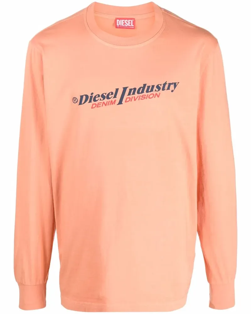 Diesel Sweatshirt mit Logo-Print - Orange Orange