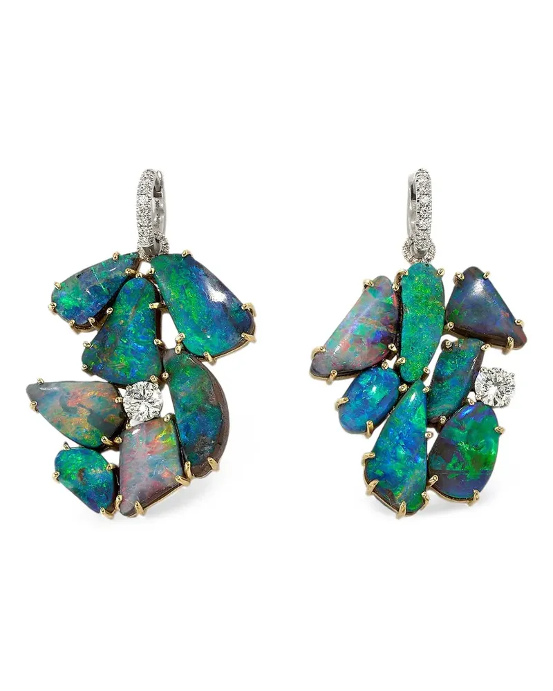 Irene Neuwirth Boulder Hängeohrringe mit Opal und Diamant - Gold Gold