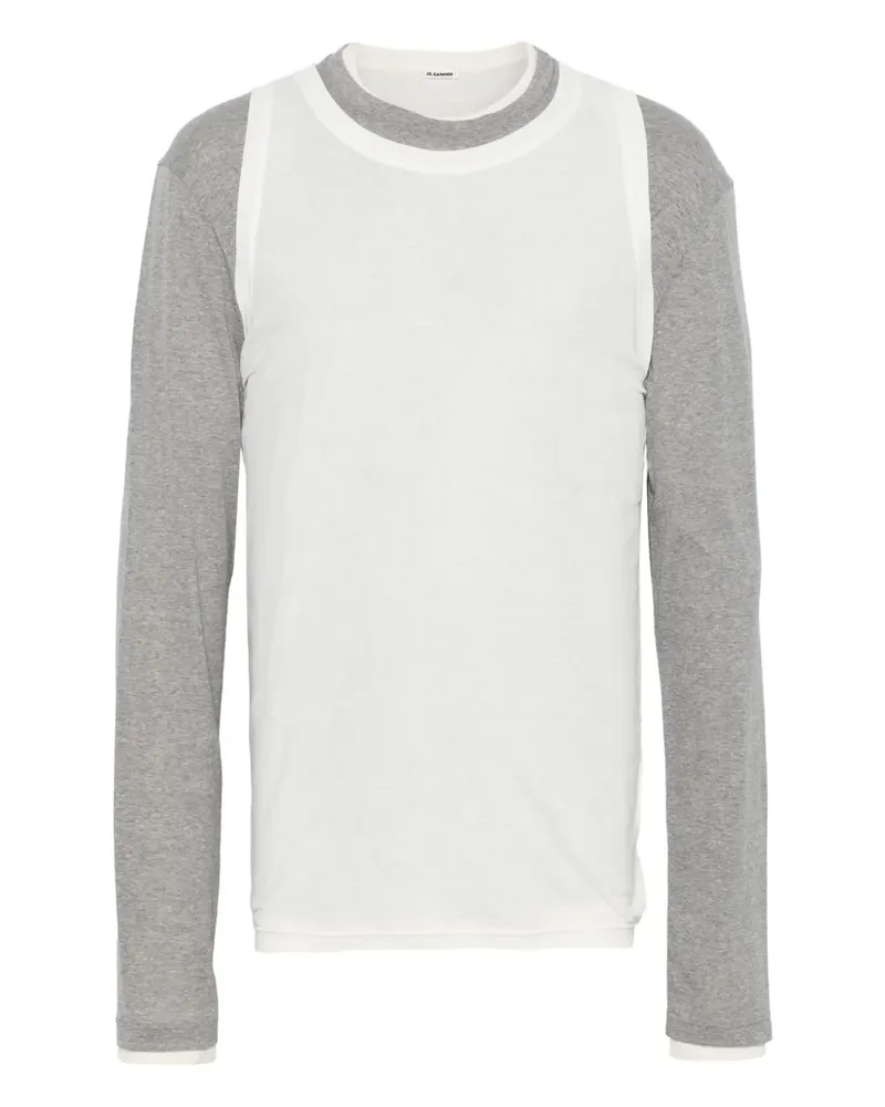 Jil Sander T-Shirt aus Baumwolle - Grau Grau