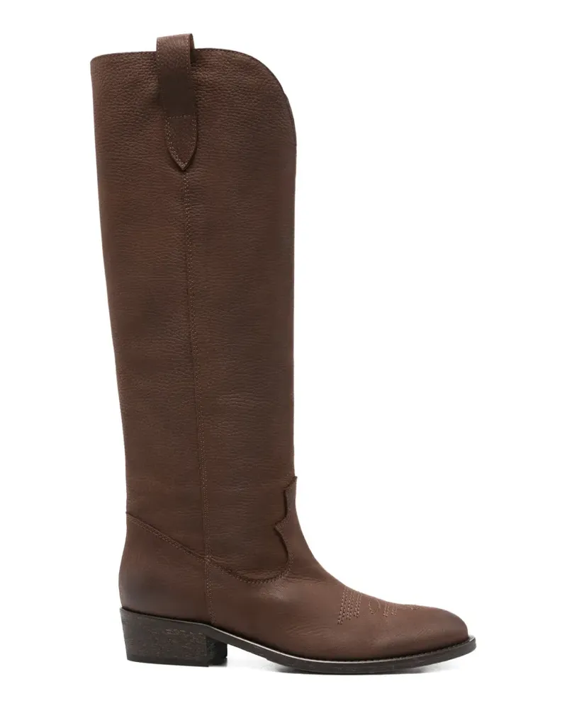 Via Roma 15 embroidered knee-length boots - Braun Braun