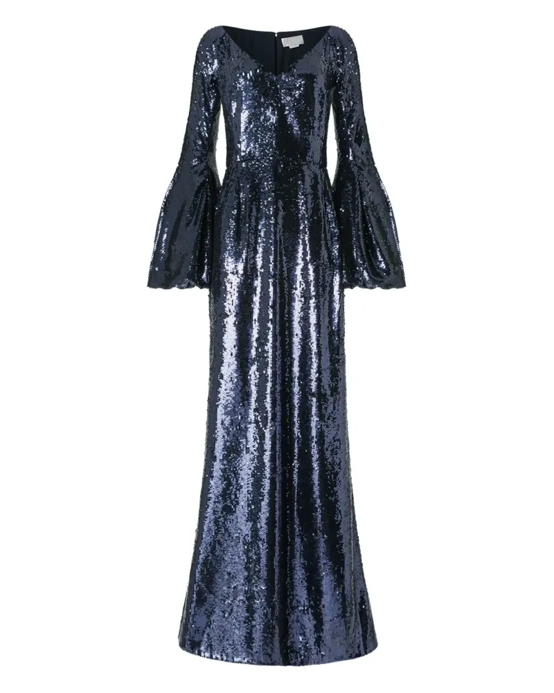 Genny Kleid mit Pailletten - Blau Blau
