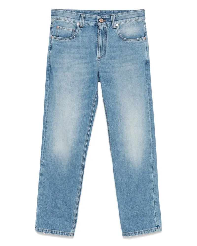 Brunello Cucinelli Jeans mit umgeschlagenem Saum - Blau Blau