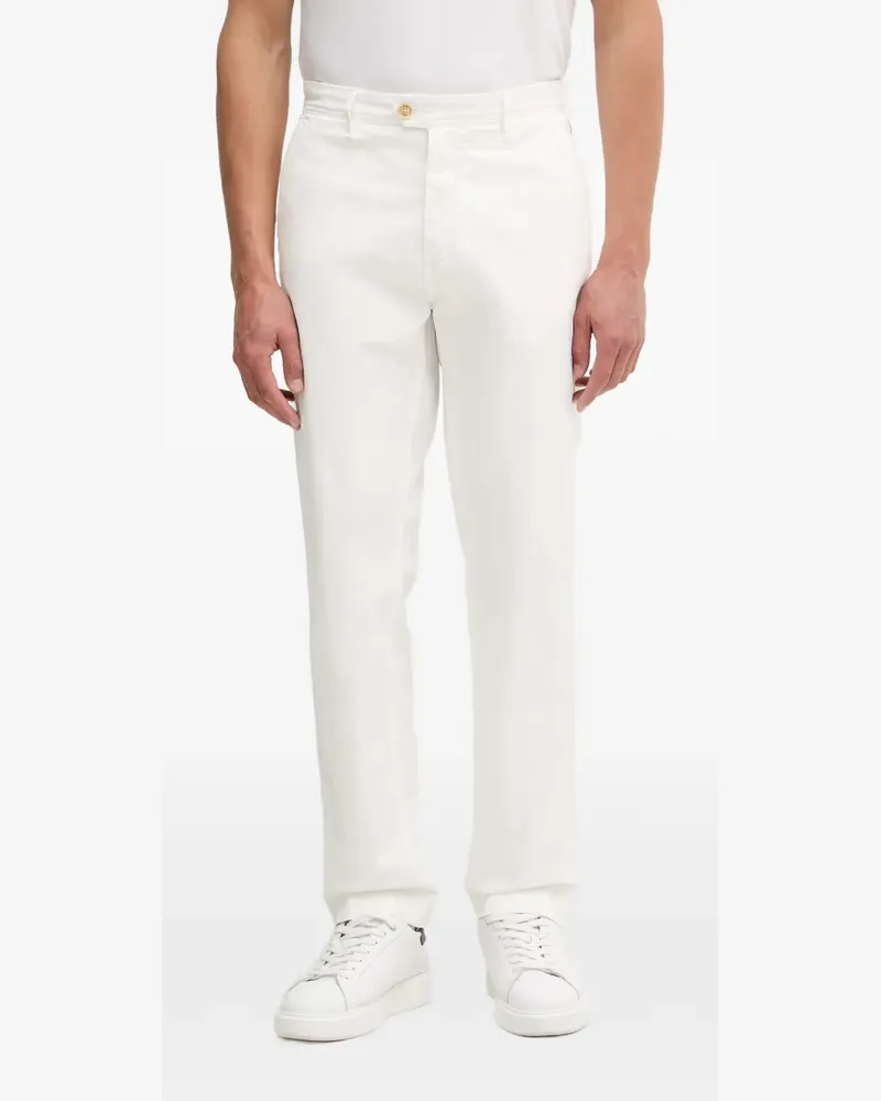 Aeronautica Militare logo-patch straight-leg trousers - Weiß Weiß