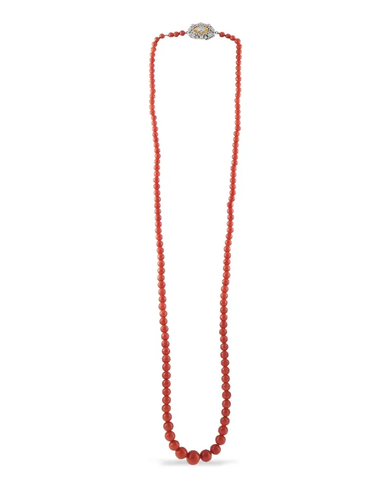 Buccellati Halskette mit Korallenperlen - Rot Rot