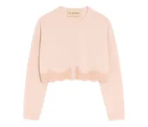 Cardigan mit Spitzenborte - Rosa