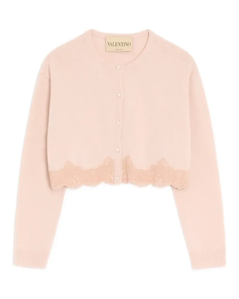 Valentino Garavani Cardigan mit Spitzenborte - Rosa Rosa