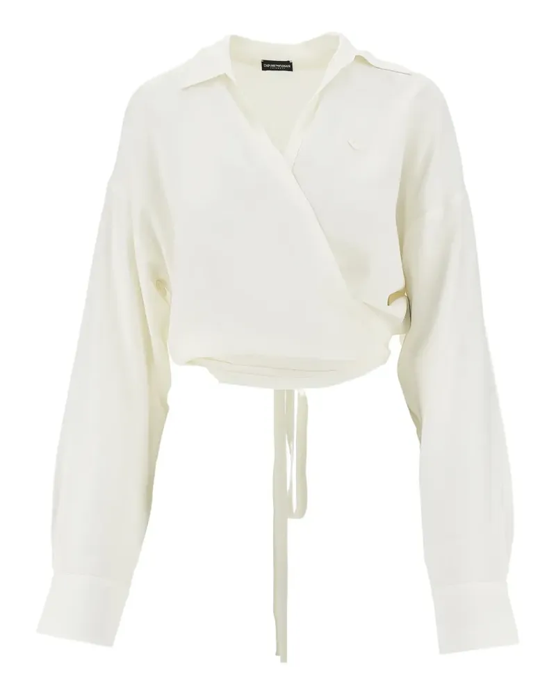 Emporio Armani wrap tie-detail top - Nude Nude