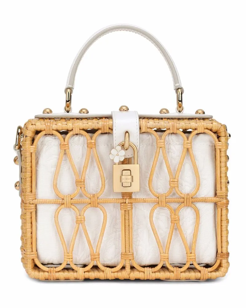 Dolce & Gabbana Dolce Box-Handtasche aus Korbgeflecht - Braun Braun