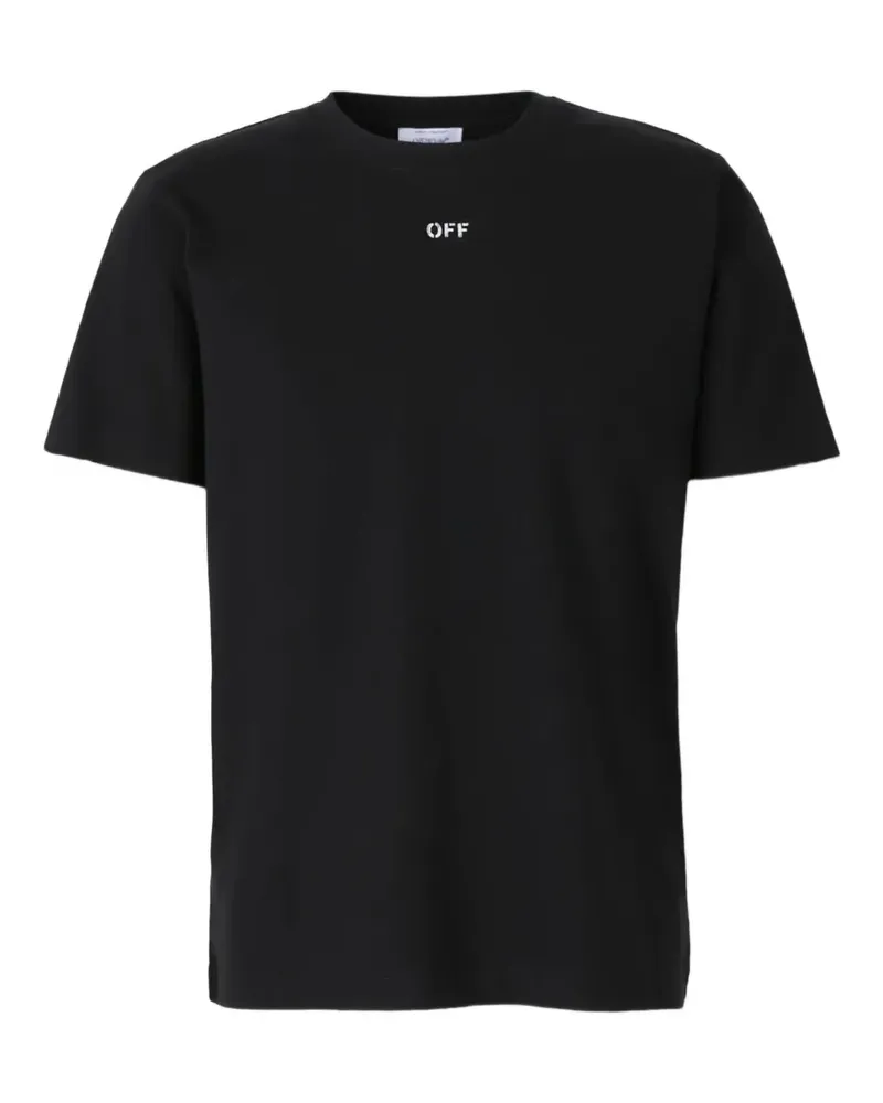 OFF-WHITE T-Shirt mit grafischem Print - Schwarz Schwarz