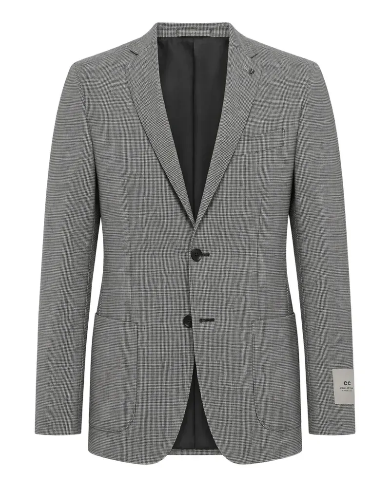 Corneliani houndstooth-pattern blazer - Schwarz Schwarz