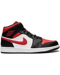 Jordan Air  1 Mid Bred Toe Sneakers Weiß