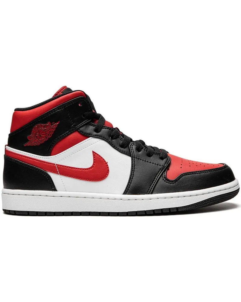 Jordan Air  1 Mid Bred Toe Sneakers - Weiß Weiß