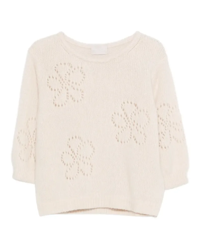 hemisphere floral sweater - Nude Nude