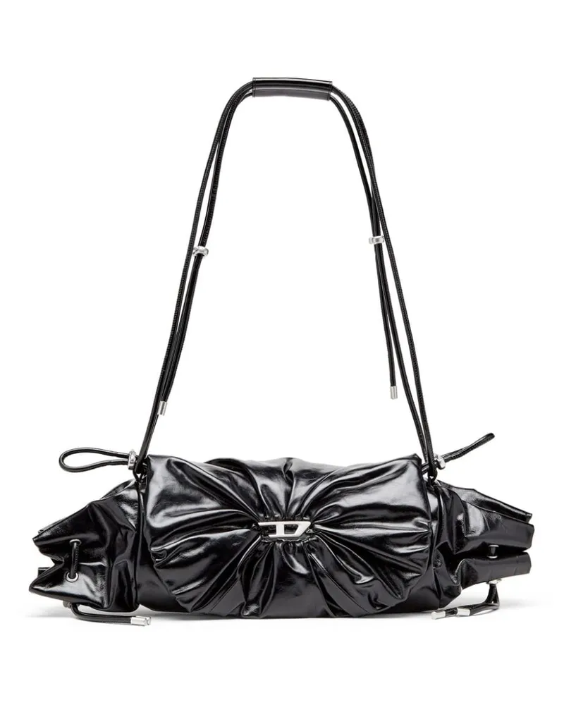 Diesel Scrunch-D Schultertasche - Schwarz Schwarz