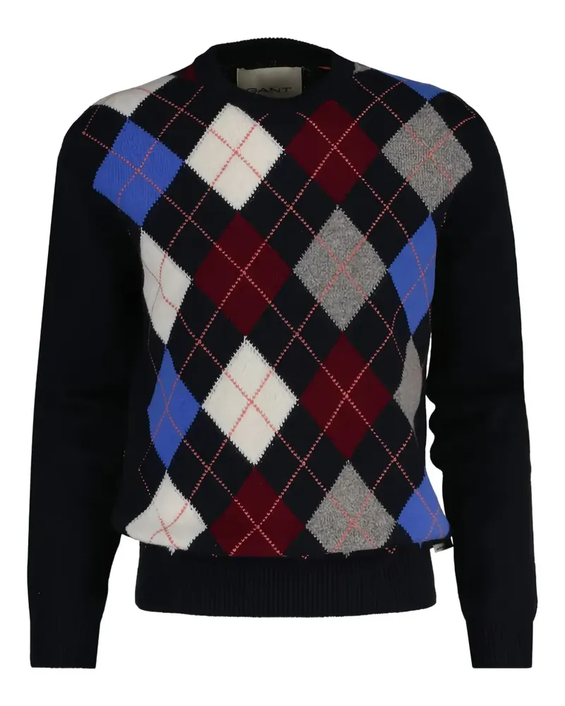 Gant Pullover mit Argyle-Muster - Blau Blau