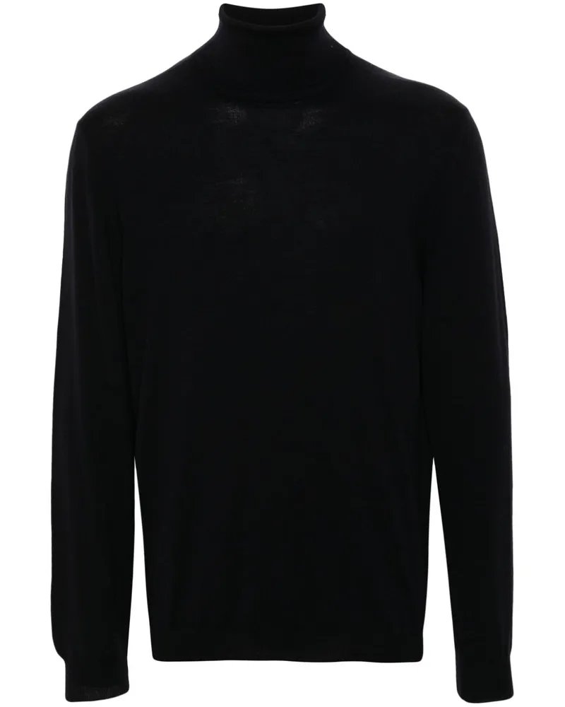 Zanone Fein gestrickter Pullover - Blau Blau