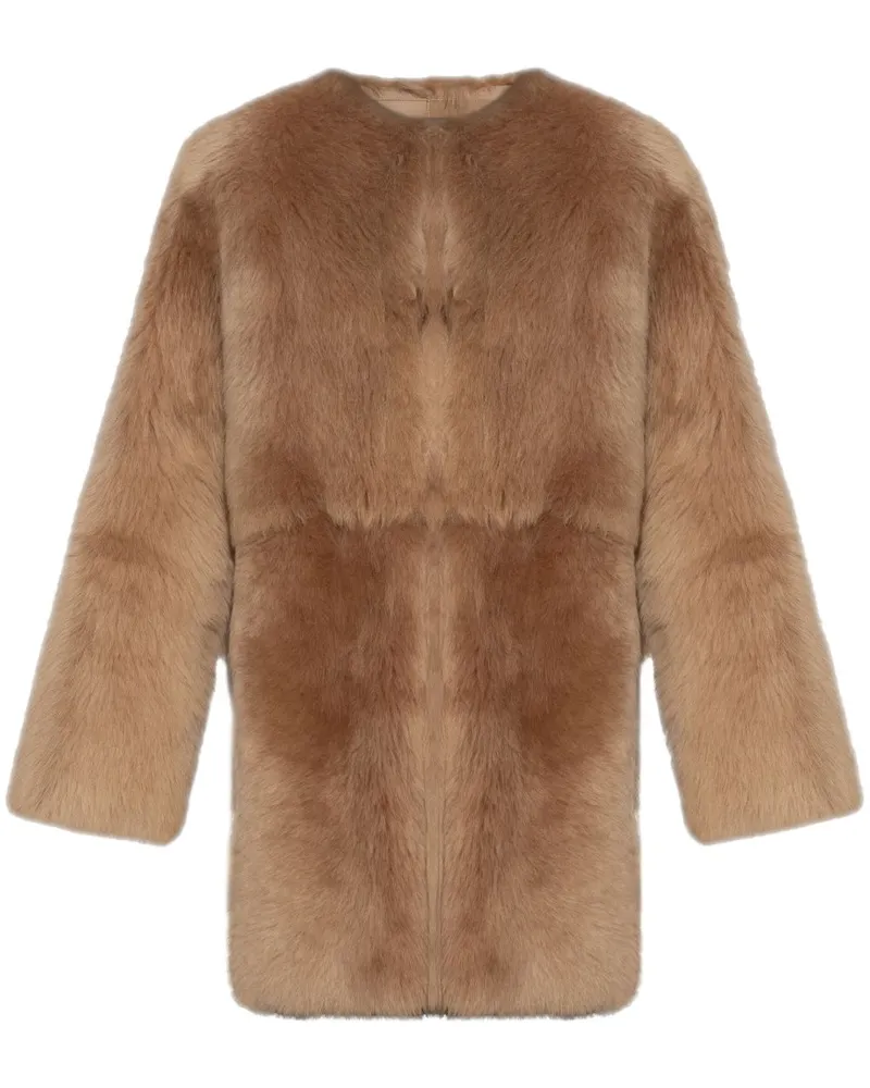 Fabiana Filippi Jacke aus Faux Shearling - Nude Nude