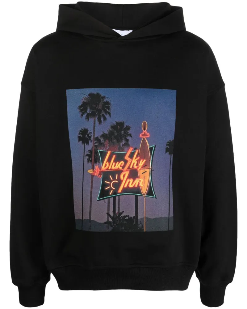 Blue Sky Inn Hoodie mit grafischem Print Schwarz