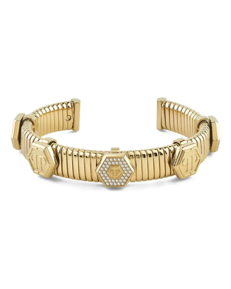 Philipp Plein snake yellow gold bracelet Gold