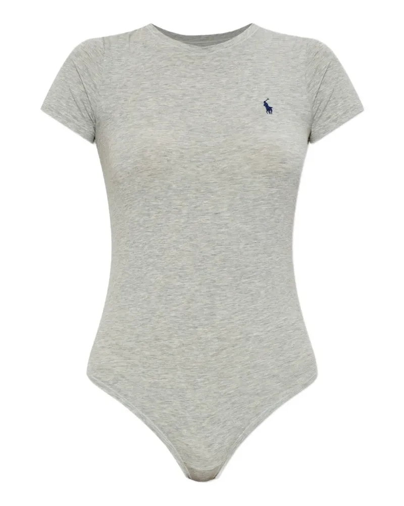 Ralph Lauren Kurzärmeliger Body mit Logo-Stickerei - Grau Grau